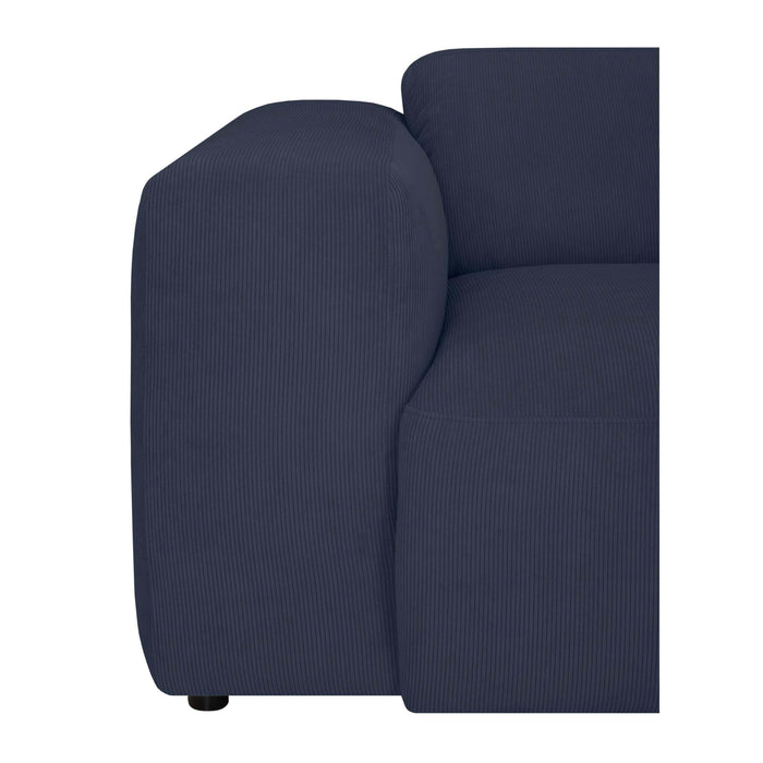 by fonQ Wonder 5-zits Hoekbank Links - Open Eind - Rib - Navy