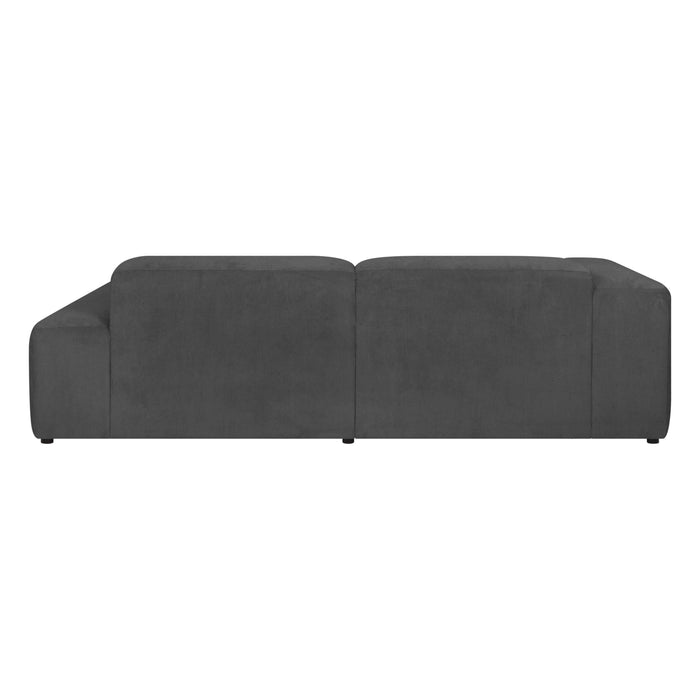 by fonQ Wonder 3-zits Hoekbank met Chaise Longue Rechts - Rib - Antraciet