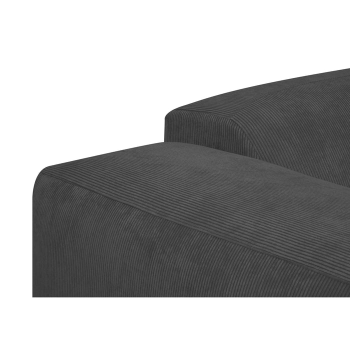 by fonQ Wonder 3-zits Hoekbank met Chaise Longue Rechts - Rib - Antraciet