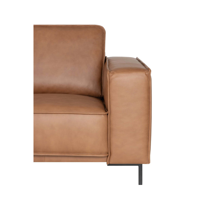 by fonQ Brisk Hoekbank met Chaise Longue Links - Buffelleer - Cognac