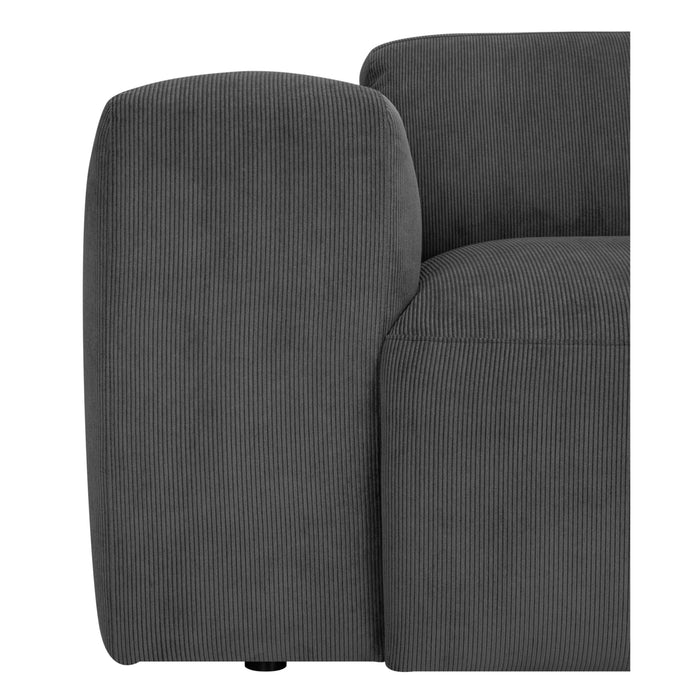 by fonQ Wonder 3-zitsbank - Rib - Antraciet