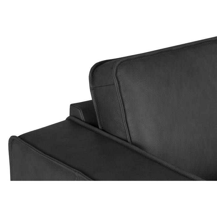 by fonQ Brisk Hoekbank met Chaise Longue Rechts - Buffelleer - Zwart