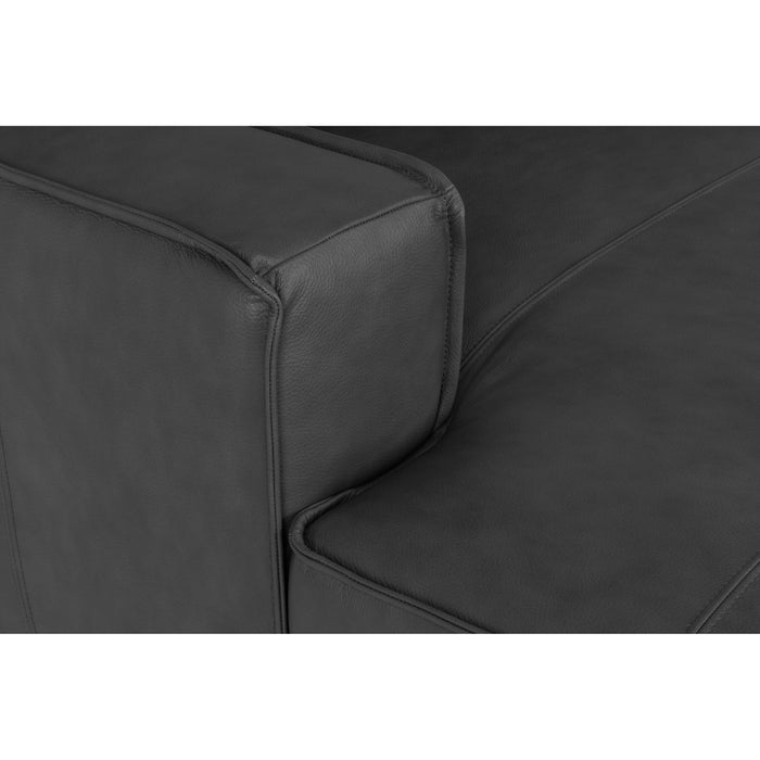 by fonQ Brisk Hoekbank met Chaise Longue Links - Buffelleer - Zwart