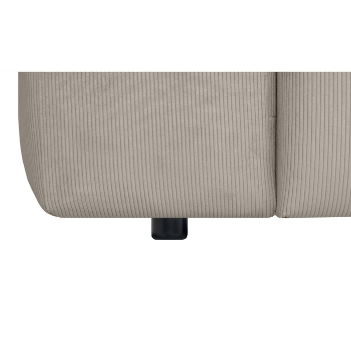 by fonQ Wonder 4-zits Hoekbank Rechts - Open Eind - Rib - Beige