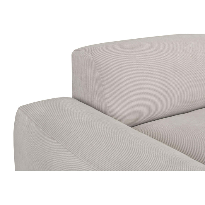 by fonQ Wonder 5-zits Hoekbank met Chaise Longue Links - Rib - Zand