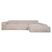 by fonQ Wonder 5-zits Hoekbank met Chaise Longue Rechts - Rib - Beige