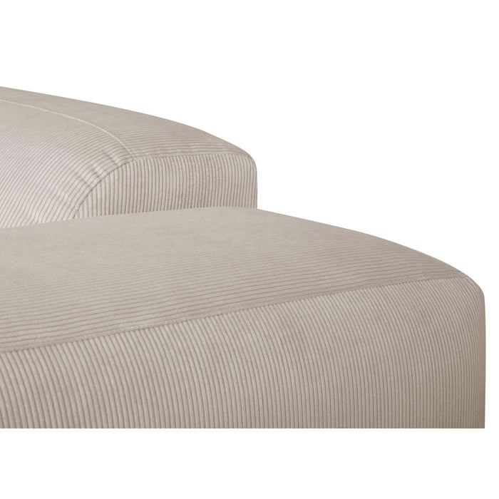 by fonQ Wonder 4-zits Hoekbank met Chaise Longue Links - Rib - Beige