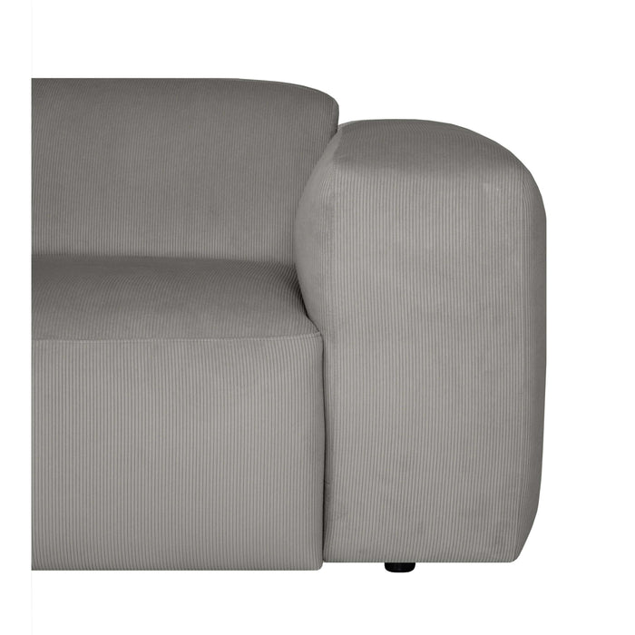 by fonQ Wonder 2-zitsbank  - Rib - Grijs