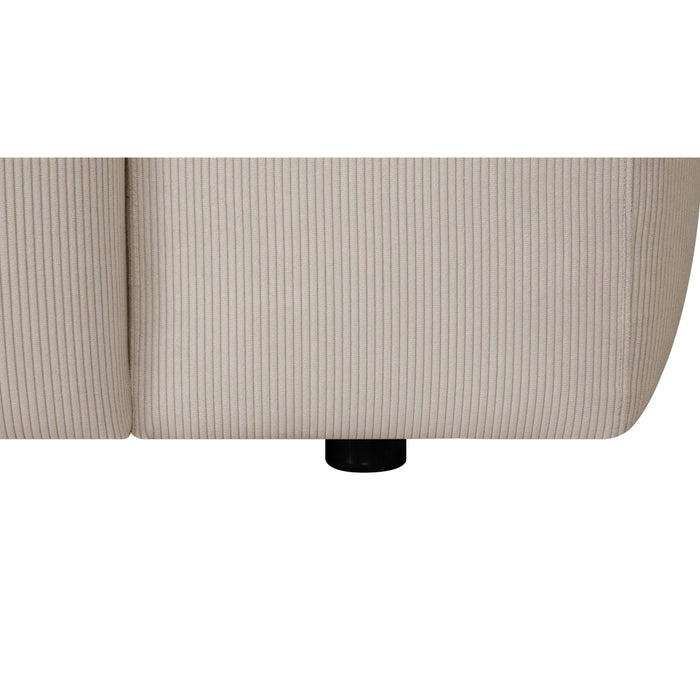 by fonQ Wonder 4-zits Hoekbank met Chaise Longue Links - Rib - Beige