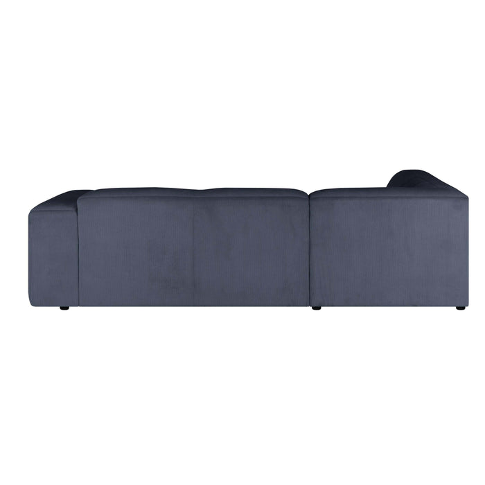 by fonQ Wonder 4-zits Hoekbank Links - Open Eind - Rib - Navy