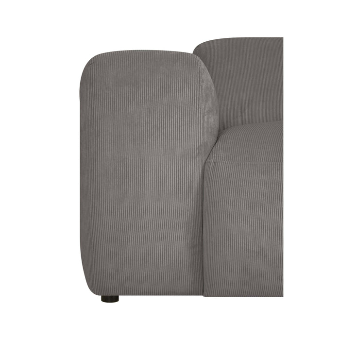 by fonQ Wonder 3-zitsbank - Rib - Grijs