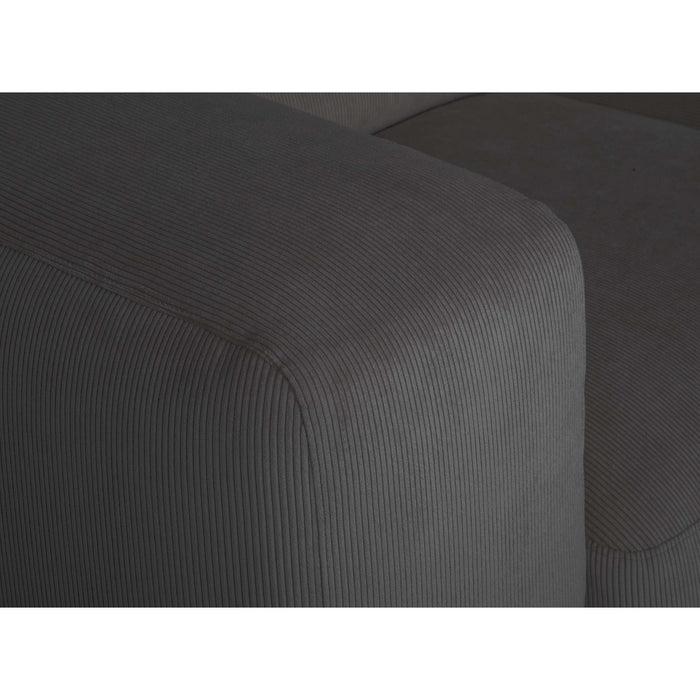 by fonQ Wonder 4-zits Hoekbank met Chaise Longue Rechts XL - Rib - Antraciet