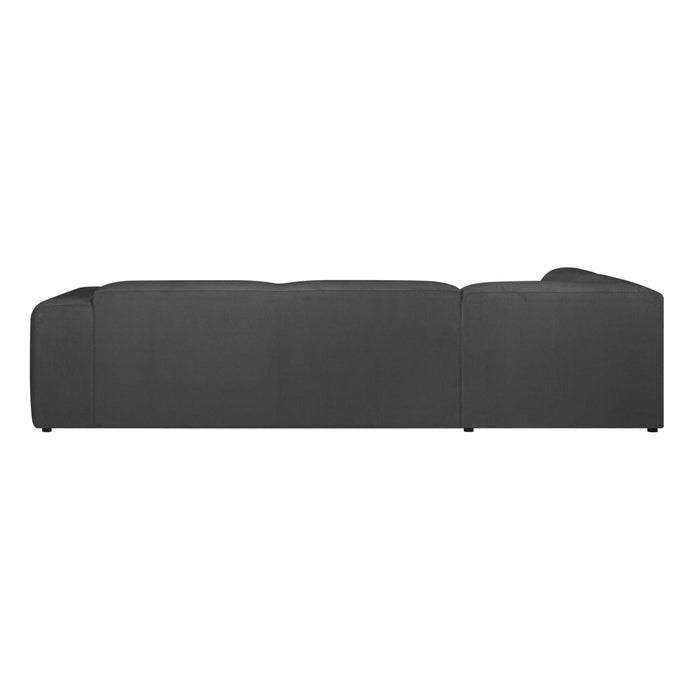 by fonQ Wonder 5-zits Hoekbank Links - Open Eind - Rib - Antraciet