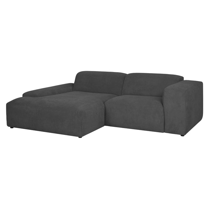 by fonQ Wonder 3-zits Hoekbank met Chaise Longue Links - Rib - Antraciet