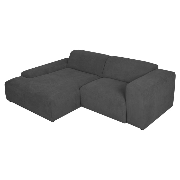 by fonQ Wonder 3-zits Hoekbank met Chaise Longue Links - Rib - Antraciet