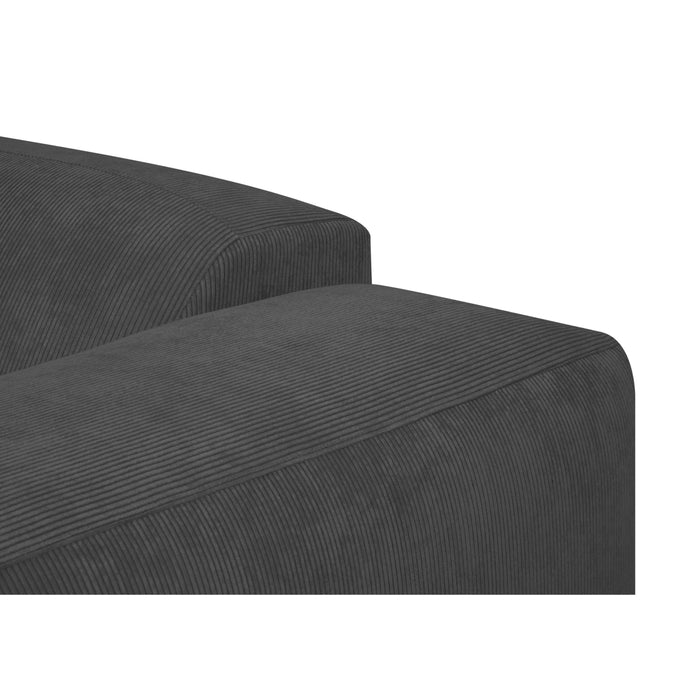by fonQ Wonder 3-zits Hoekbank met Chaise Longue Links - Rib - Antraciet