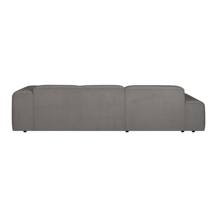 by fonQ Wonder 4-zits Hoekbank met Chaise Longue Links XL - Rib  - Grijs