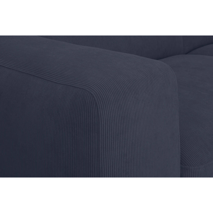 by fonQ Wonder 5-zits Hoekbank met Chaise Longue Rechts XL - Rib - Navy