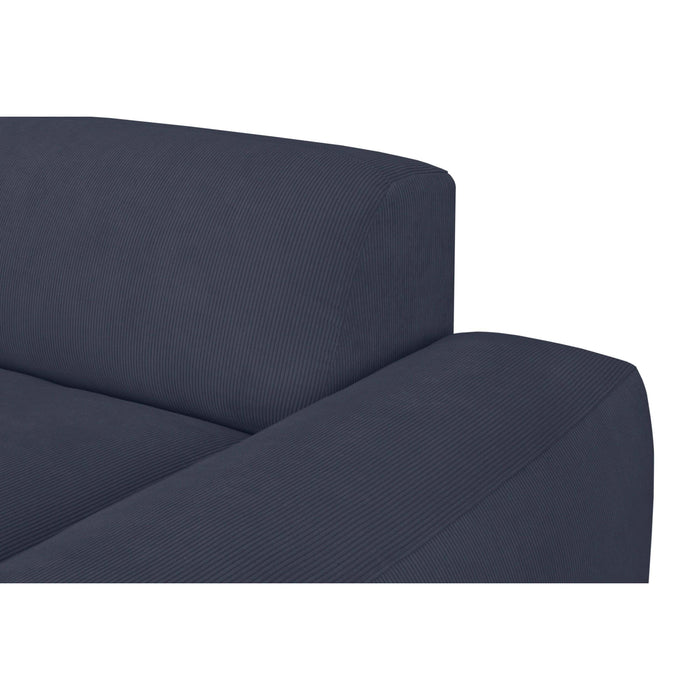 by fonQ Wonder 5-zits Hoekbank met Chaise Longue Rechts XL - Rib - Navy