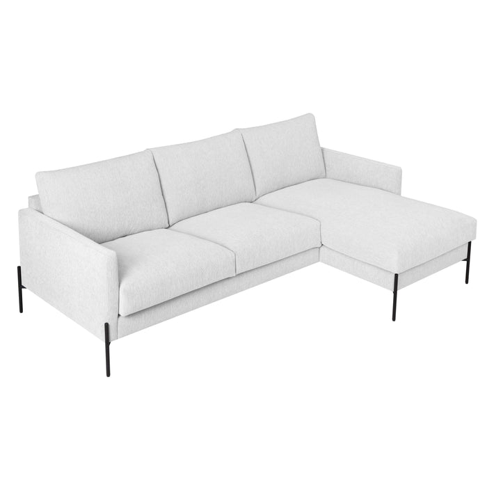 by fonQ Lunge Hoekbank met Chaise Longue Links / Rechts - Lichtgrijs