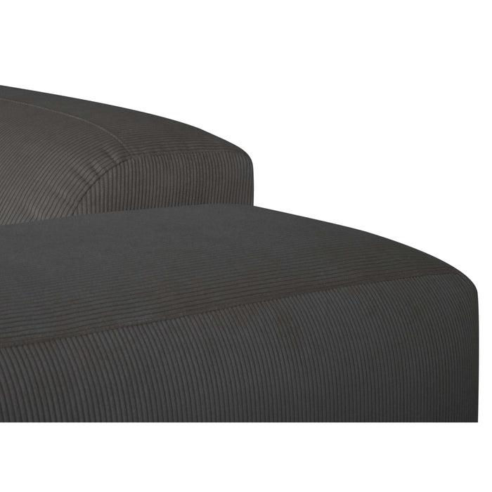 by fonQ Wonder 5-zits Hoekbank met Chaise Longue Rechts XL - Rib - Antraciet