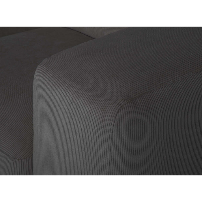by fonQ Wonder 4-zits Hoekbank met Chaise Longue Links - Rib - Antraciet