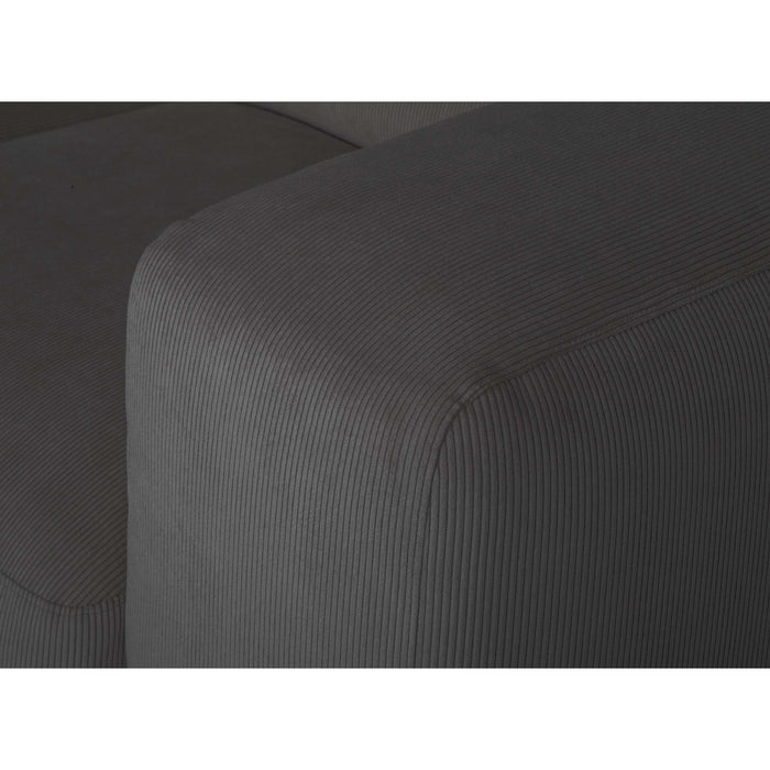 by fonQ Wonder 3-zits Hoekbank met Chaise Longue XL Rechts - Rib - Antraciet