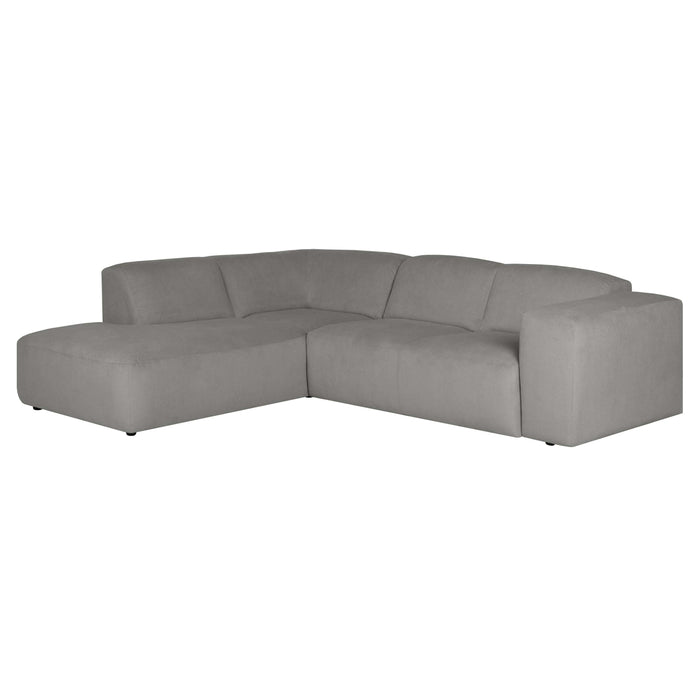 by fonQ Wonder 4-zits Hoekbank  Links - Rib - Grijs