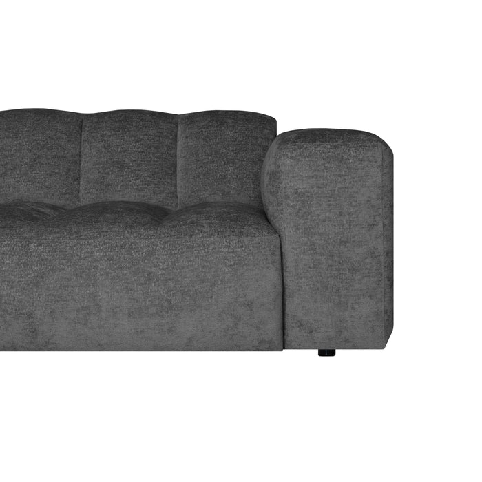 by fonQ  Plume 3-zits Hoekbank met Chaise Longue Links - Chenille - Antraciet