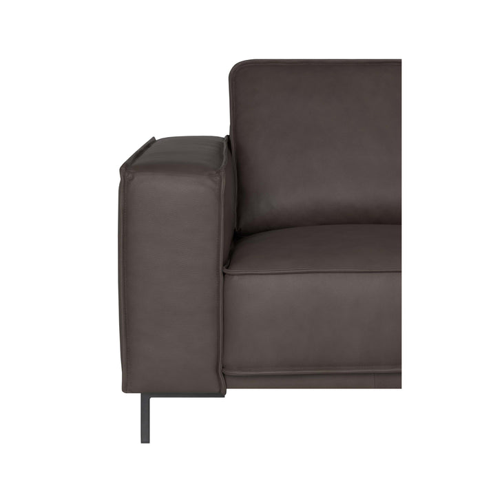 by fonQ Brisk Hoekbank met Chaise Longue Rechts - Buffelleer - Donkerbruin