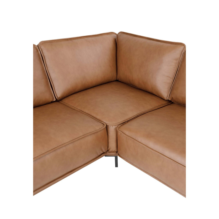 by fonQ Brisk Hoekbank Links - Buffelleer - Cognac