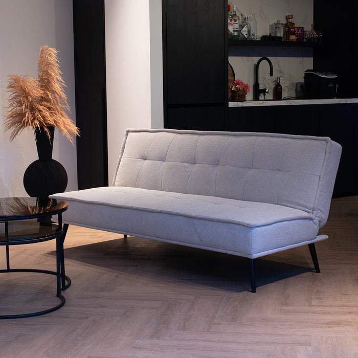 Giga Meubel - Slaapbank Beige 180cm - Metaal & Stof - Bank Kathy
