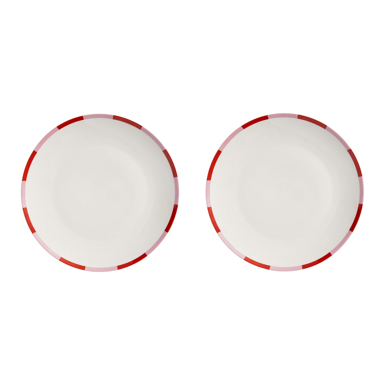 &k amsterdam Bliss Bord Ø 27 cm - Roze - Set van 2