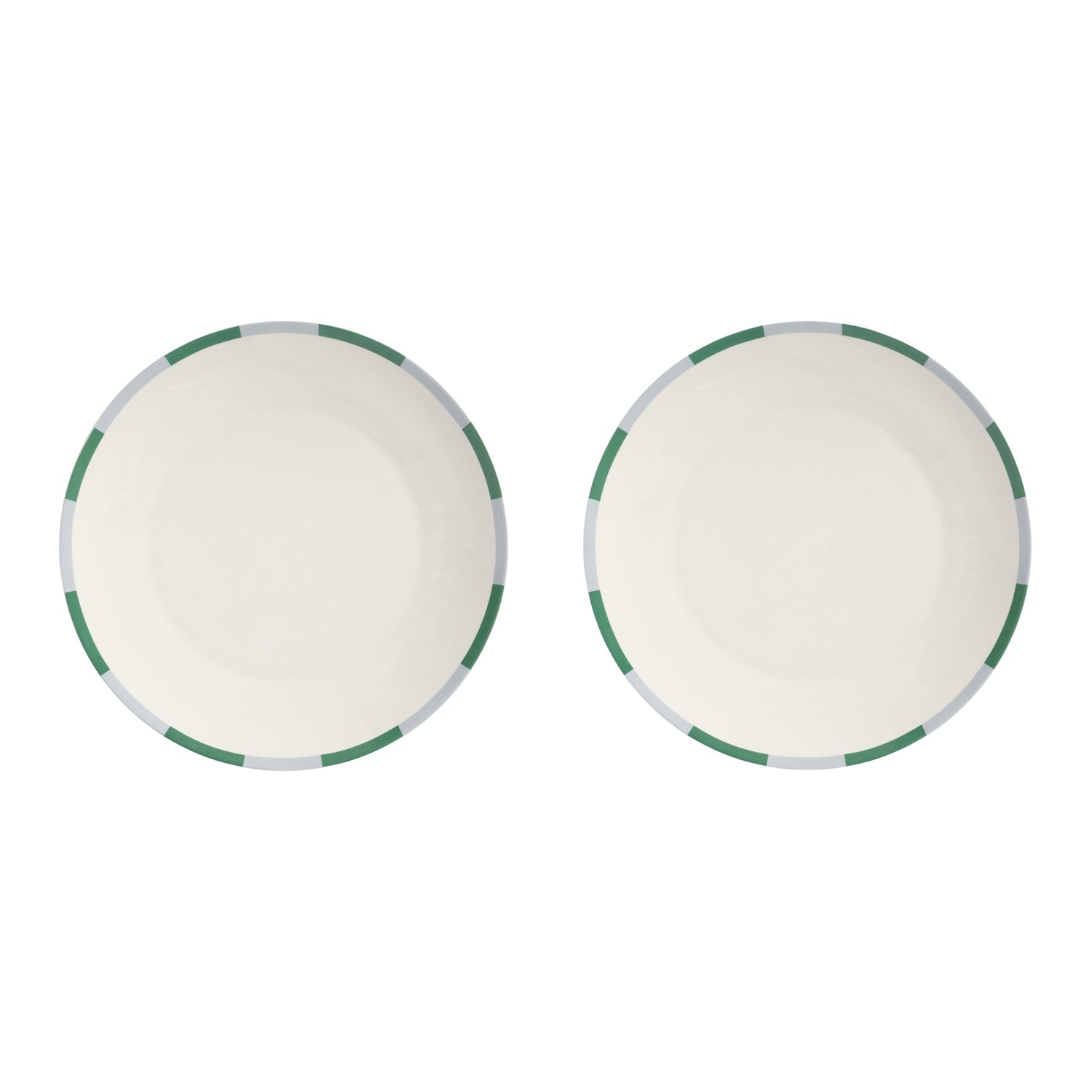 &k amsterdam Bliss Bord Ø 27 cm - Groen - Set van 2