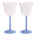 &k amsterdam Dot Wijnglas - Roze - Set van 2