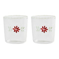 &k amsterdam Flora Waterglazen - Rood - Set van 2
