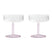 &k amsterdam Coupe Twirl Champagneglazen - Roze - Set van 2