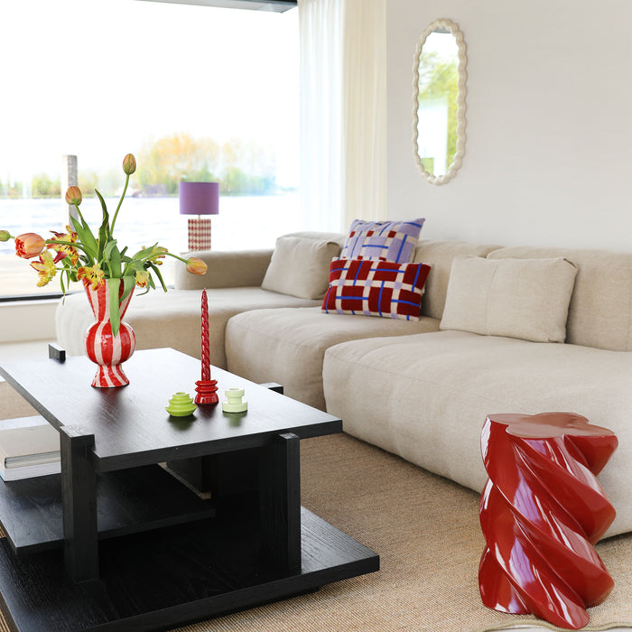 &k amsterdam Grid Tafellamp Ø 24 cm - Rood/Paars