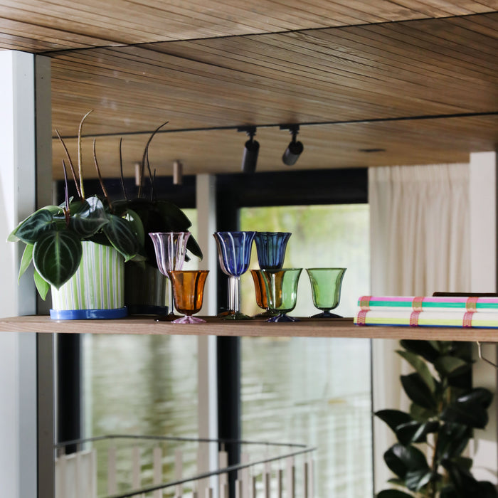 &k amsterdam Eve Waterglazen - Amber - Set van 2