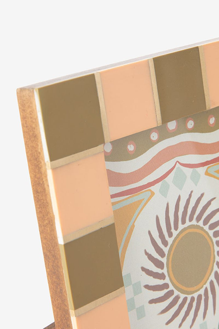 Sissy-Boy Lichtoranje fotolijst met geblokte omlijsting