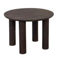 Giga Meubel - Salontafel Rond Donkerbruin 60cm - Mangohout - Misao