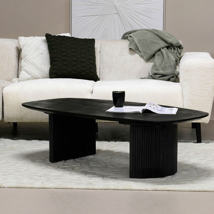 Giga Meubel - Salontafel Zwart Mangohout - 130x70x38cm - Feline