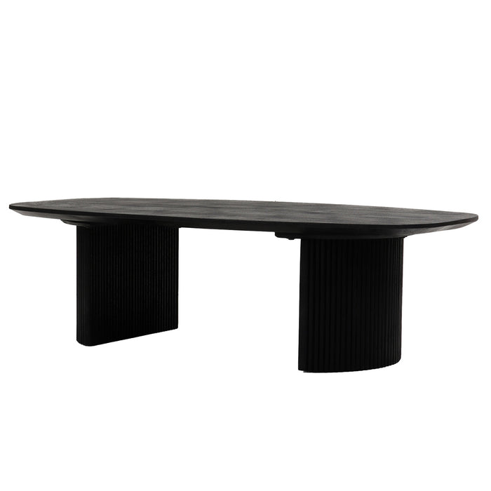 Giga Meubel - Salontafel Zwart Mangohout - 130x70x38cm - Feline