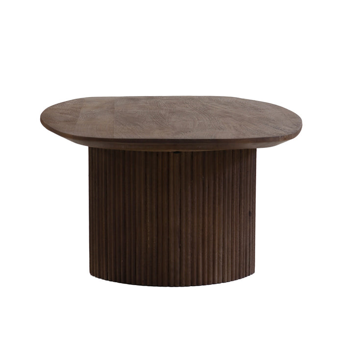 Giga Meubel - Salontafel Donkerbruin Mangohout - 130x70x38cm - Feline