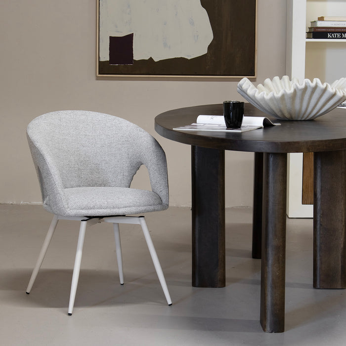 Giga Meubel - Eetkamerstoel Beige Draaibaar - Stof - Nina