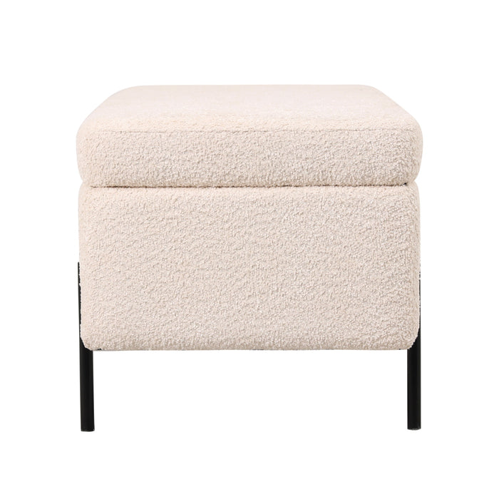 Giga Meubel - Opbergbank Bouclé Beige 110cm - Japandi - Jari