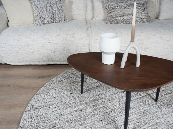 Veer Carpets - Vloerkleed Mica Naturel|Brown Rond ø200 cm