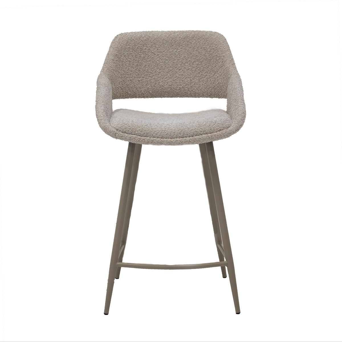 Giga Meubel - Barkruk Beige - Metaal|Stof - Jess - Set van 2