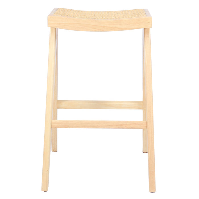 Giga Meubel - Barkruk Naturel - Rotan Zitting - Jules - Set van 2