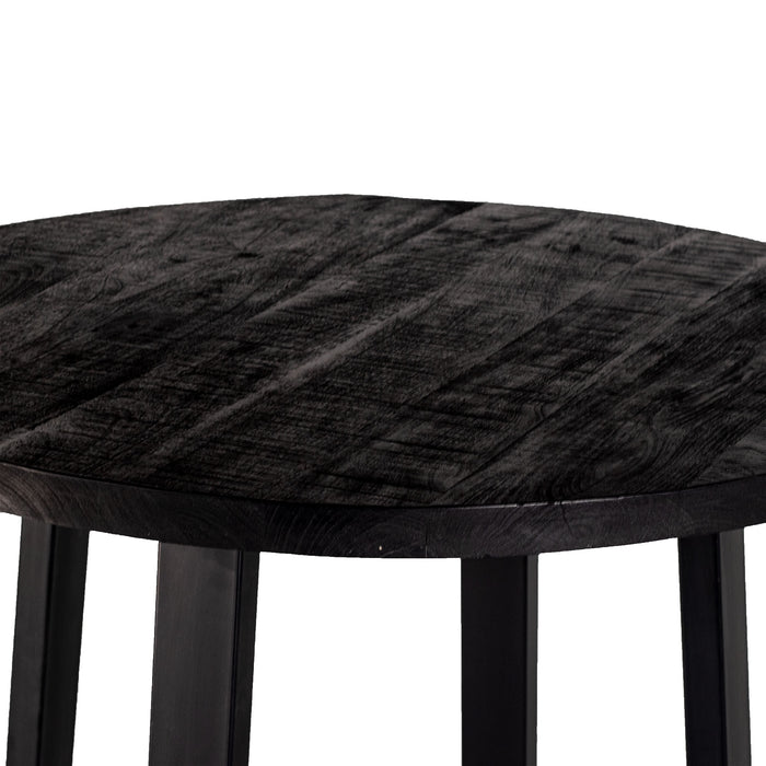 Giga Meubel - Bartafel 110cm Zwart - Mangohout & Metaal